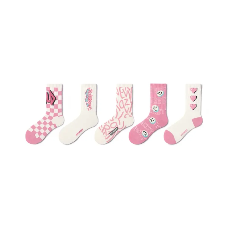 Primeet Mid Calf Socks Women's 3 Pack Trendy Socks-3