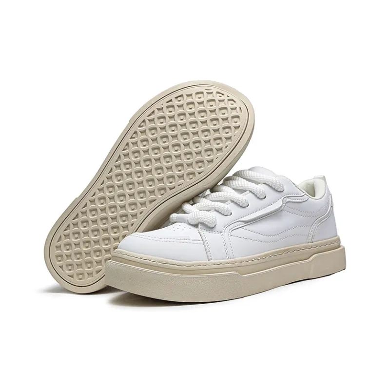 ESTEE GEEA Coverage Slip Resistant Abrasion Resistant Breathable And Supportive Low Top Skateboard Shoes Unisex White-4