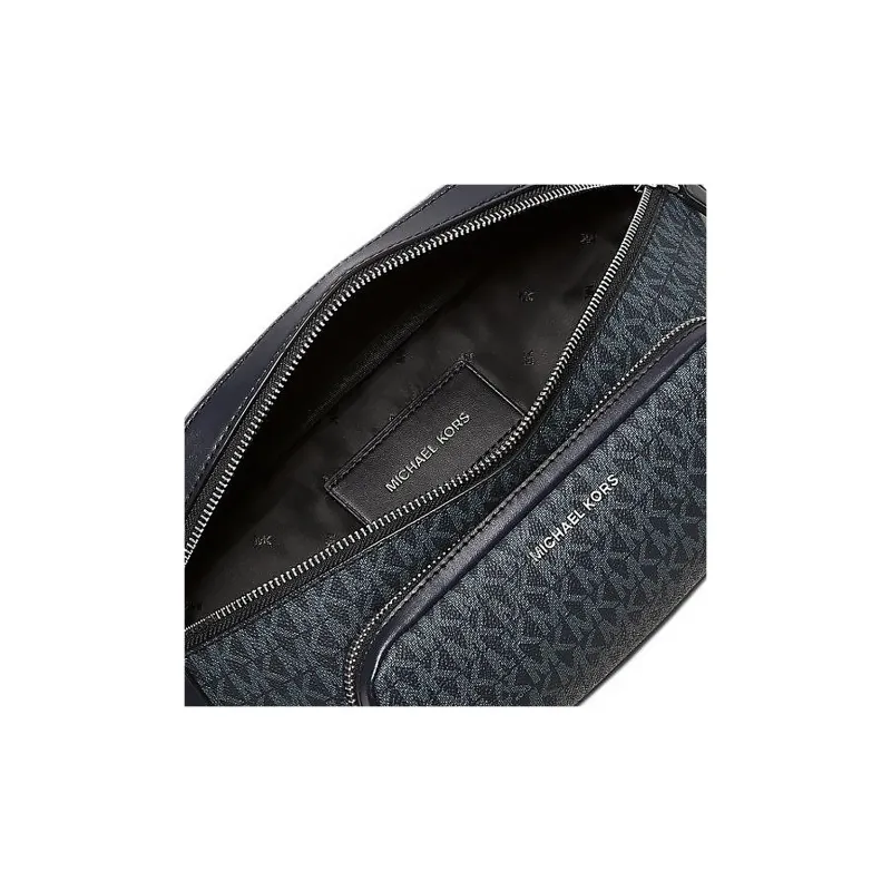 MICHAEL KORS MK Cooper Coated Canvas Fanny Pack Men's Marine Blue & Black-3