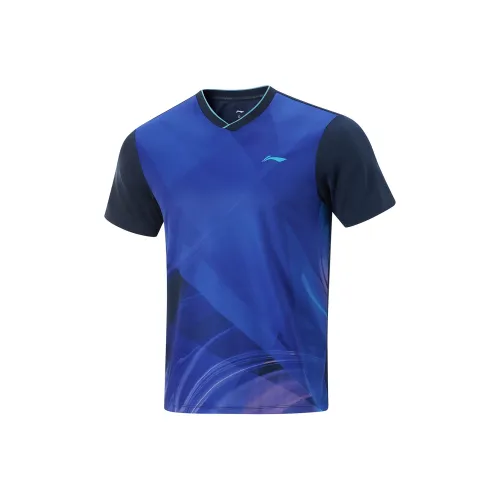 LiNing T Shirt Men's Guangdong Blue