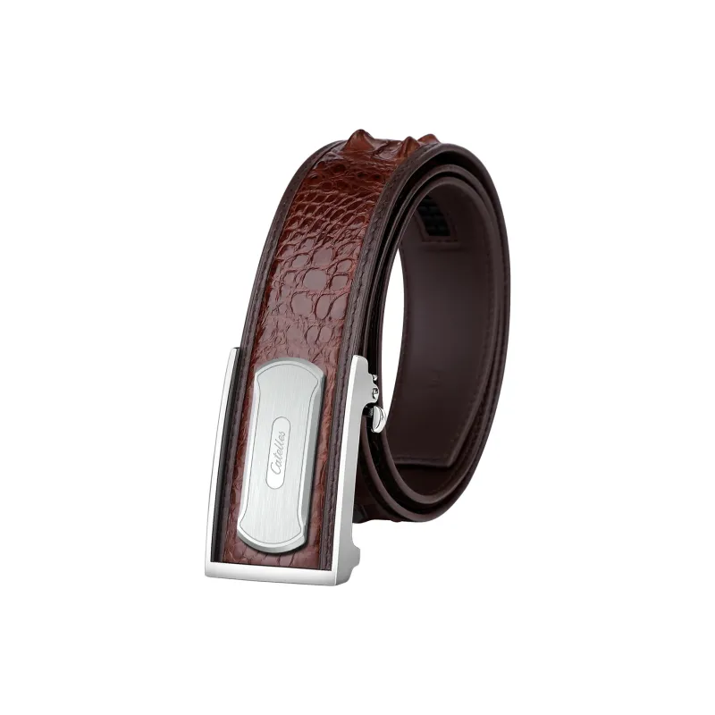 CATELLES Crocodile Leather Belts Men's 3.8cm-17
