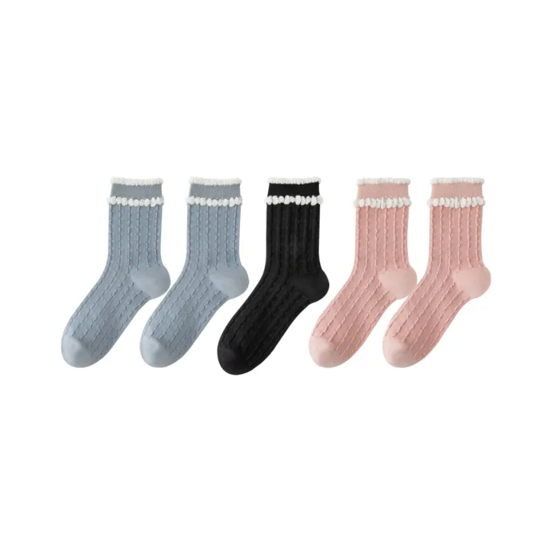 Lan Miao Mid Calf Socks Women's 5 Pack-8