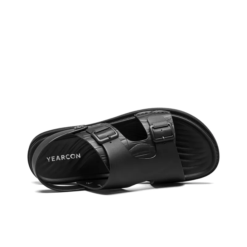 YEARCON Beach Sandals Men Brown-2
