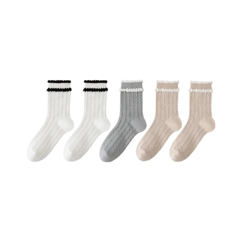 Lan Miao Mid Calf Socks Women's 5 Pack-7