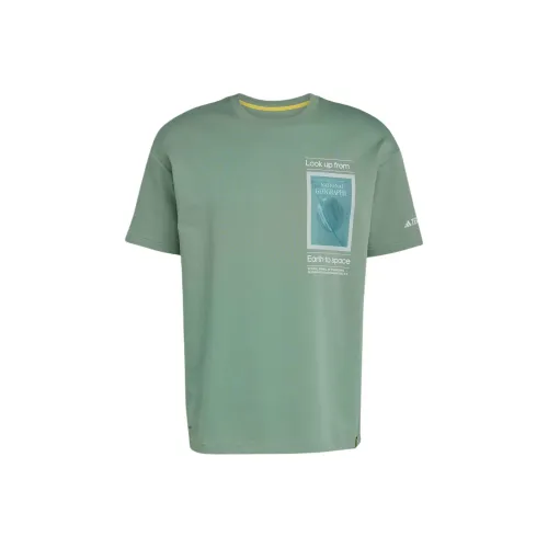 Adidas TERREX x National Geographic NG U AR F GFX T Shirt Unisex Dusty Green