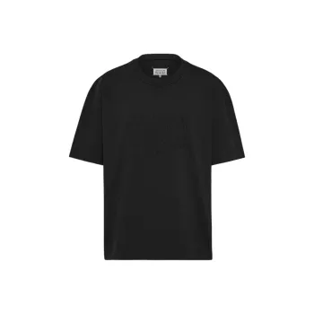 Maison Margiela Logo Embroidered Straight Hem T Shirt
