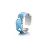 Loose Fit Dark Blue Ring-Size 9