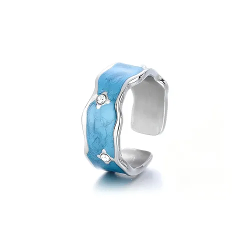 FAIRWHALE Titanium Steel Zircon Rings Unisex