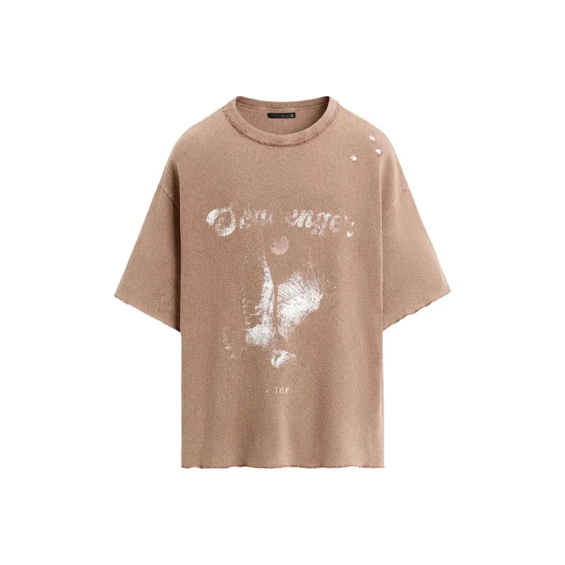ZARA T Shirts Men Brick Red-0