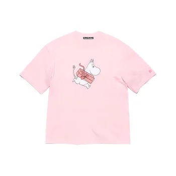 Acne Studios Moomin Collaboration T Shirts Unisex Pink