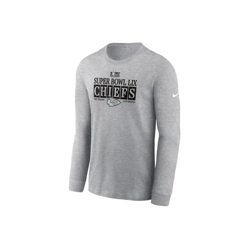 Nike NFL Kansas City Chiefs Super Bowl LIX T-Shirt Men's Dark Gray Mixed Color-0