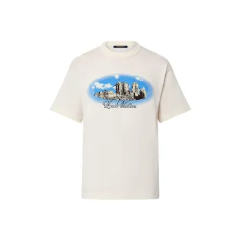 LOUIS VUITTON Graphic Short Sleeved Cotton Crewneck
