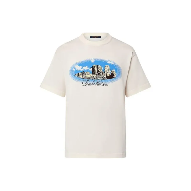 LOUIS VUITTON Graphic Short Sleeved Cotton Crewneck-0