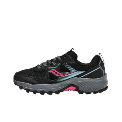 Saucony Low Top Running Shoes Unisex Black Purple Red