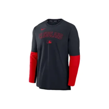 Nike Cleveland Guardians Authentic Collection Player Men's Nike Dri FIT Mlb Pullover Sweatshirt