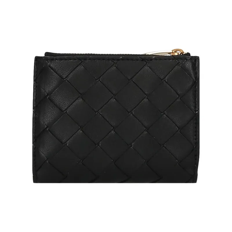 Bottega Veneta Sheepskin Wallet Women's Black-2