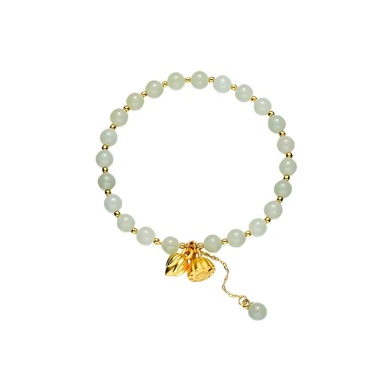 Schloney Hetian Jade Bracelets Pale Greenish White Jade Women's-0