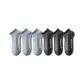 3 Light Gray+3 Black[6 Pack]
