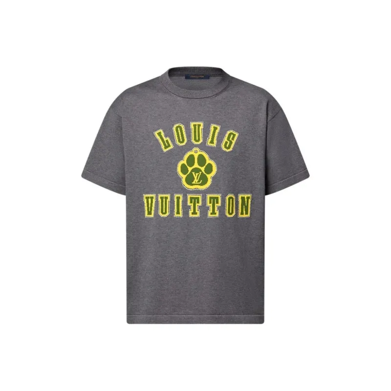 LOUIS VUITTON Embellished Short Sleeved Cotton Crewneck-0