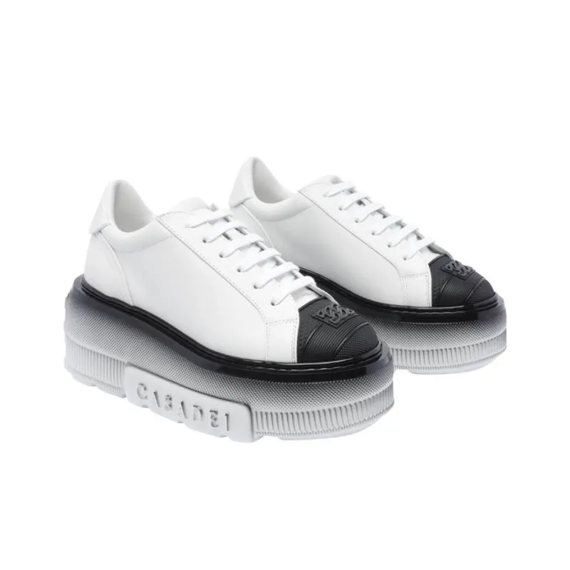 Casadei Bianco Low Top Casual Shoes Women's White-2