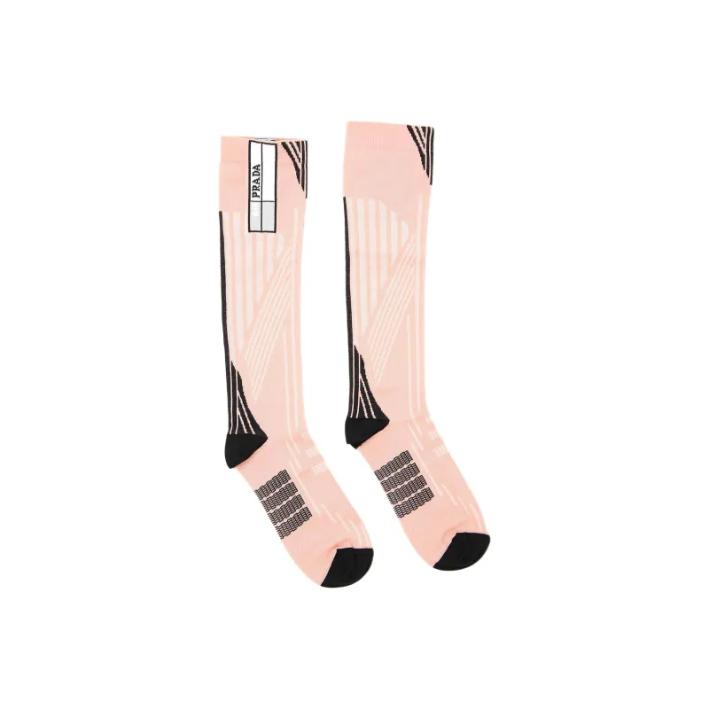 PRADA FW21 Knee-High Socks Men's 1 Pack Pink-1