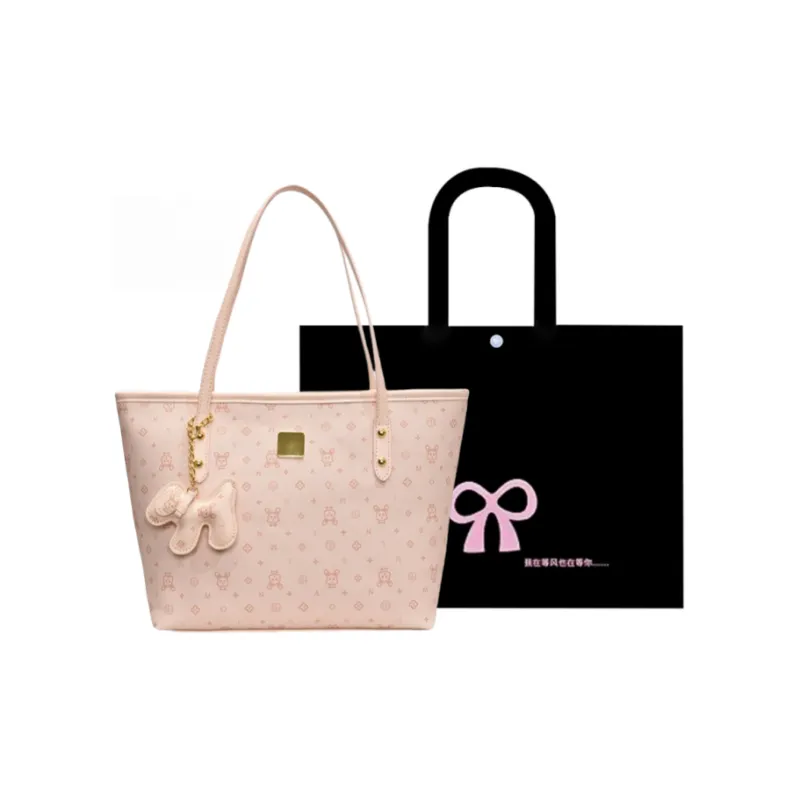HACIN PU Shoulder Bag Women's White/Blue/Pink-6