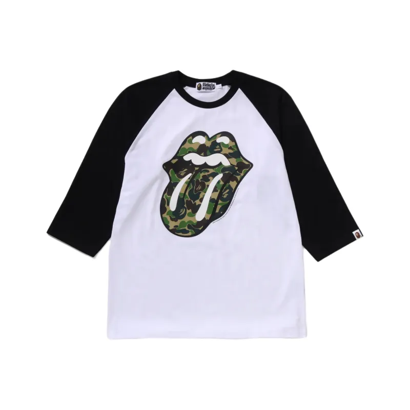 Bape X Rolling Stones 3/4 Sleeve Tee-0