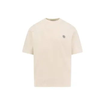 STONE ISLAND Compass Patch Logo Combed T Shirt