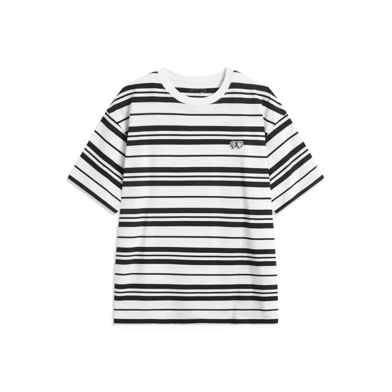 LiNing Sports Life Collection T-Shirt Men's Standard White/Black-0