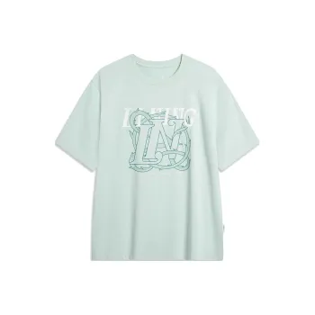 LiNing Sports Life Collection T Shirt Men's Light Moss Blue