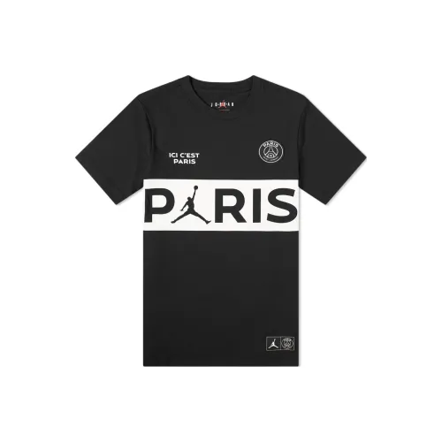 JORDAN PSG Wordmark T Shirts Men Black