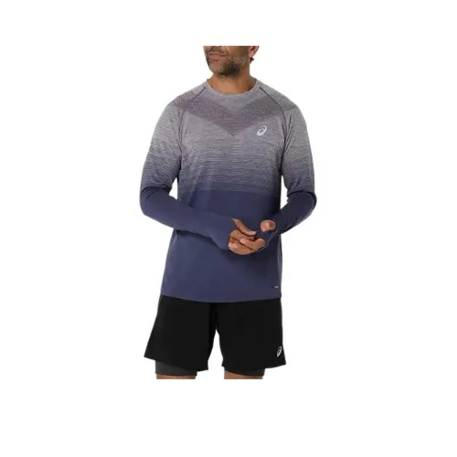 Asics T Shirts Men Gray Blue