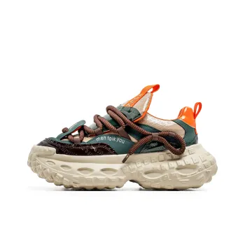 Team Bees Height Increasing Wear Resistant Slip Resistant Low Top Chunky Sneakers Men's