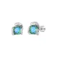 Snake-Shaped Green Rose Stud Earrings[1 Pair]