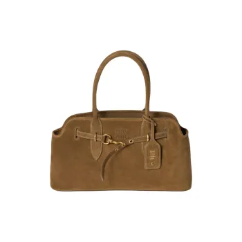 MIU MIU Aventure Calfskin Handbag Women's Olive Green