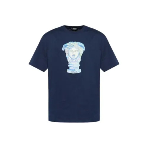 VERSACE Medusa Head Embroidered Crewneck T Shirt