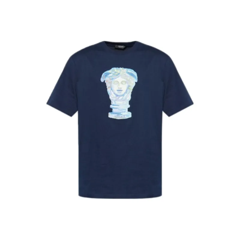VERSACE Medusa Head Embroidered Crewneck T Shirt-0