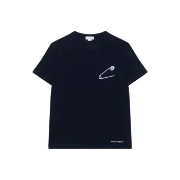 Alexander McQueen T Shirts Men Dark Blue