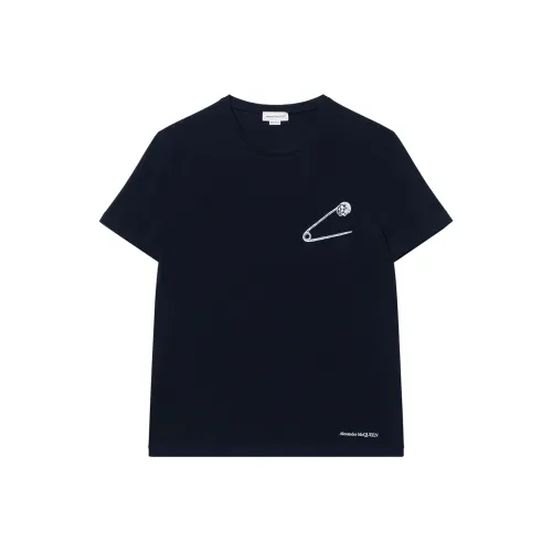 Alexander McQueen T Shirts Men Dark Blue