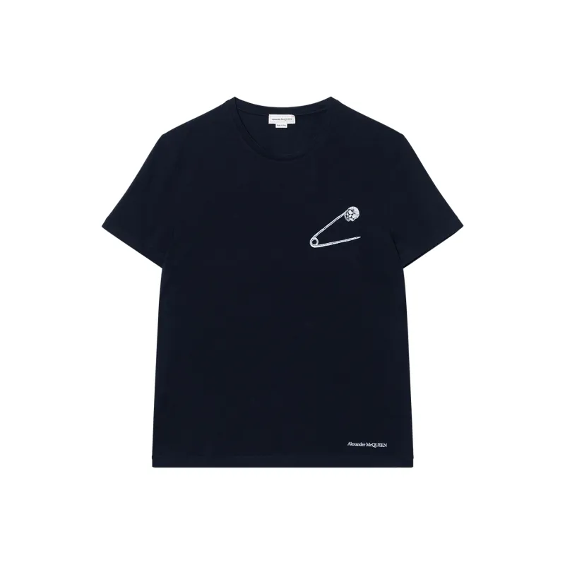Alexander McQueen T Shirts Men Dark Blue-0