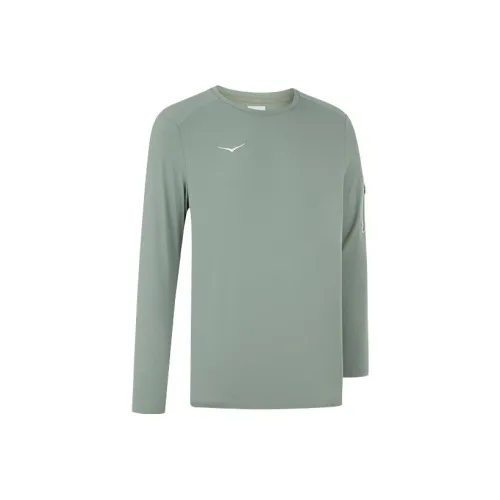 HOKA ONE ONE LONG SLEEVE T Shirt Men's Gray Green