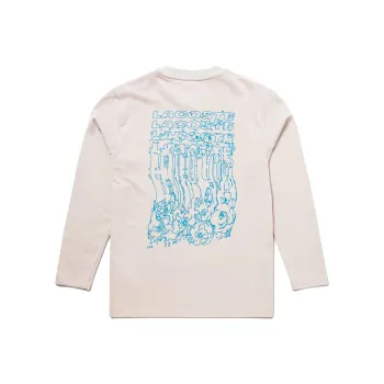 LACOSTE T Shirts Men Beige