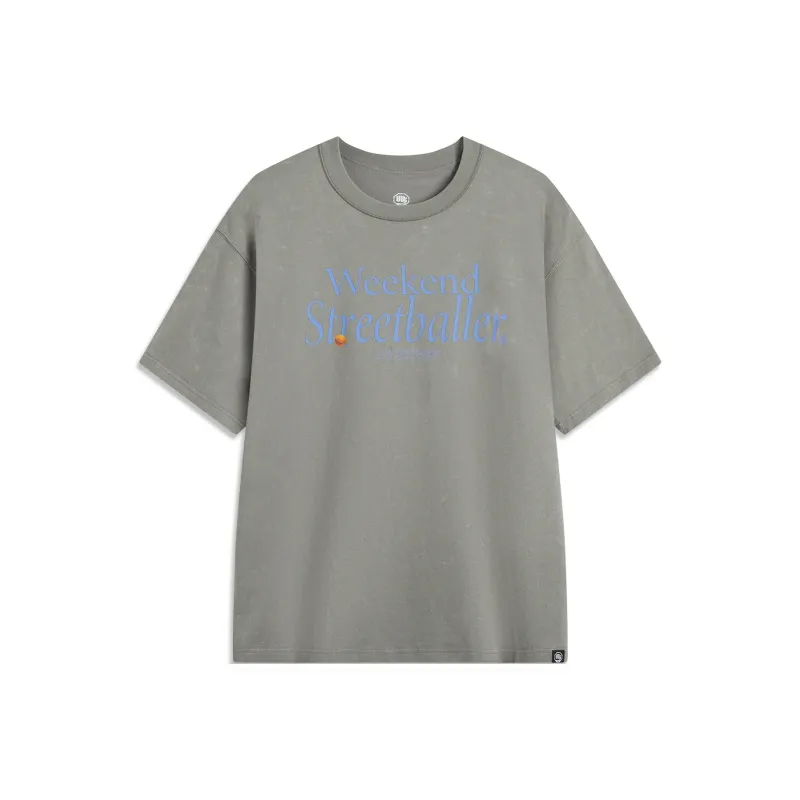 LiNing Basketball Collection T-Shirt Men's Iron Asphalt Gray-0