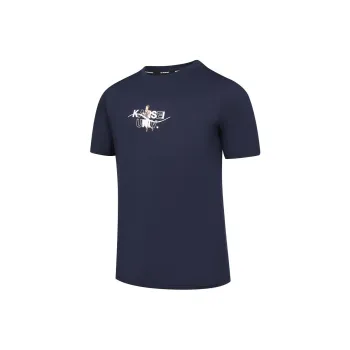 QIAODAN x QIANGFENGCHUIFU T Shirt Men's Nova Blue