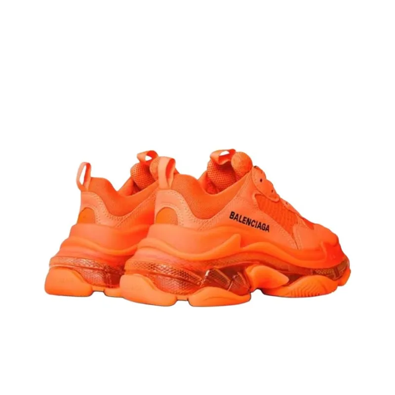 Balenciaga Triple S Low Top Chunky Sneakers Women's Orange-3