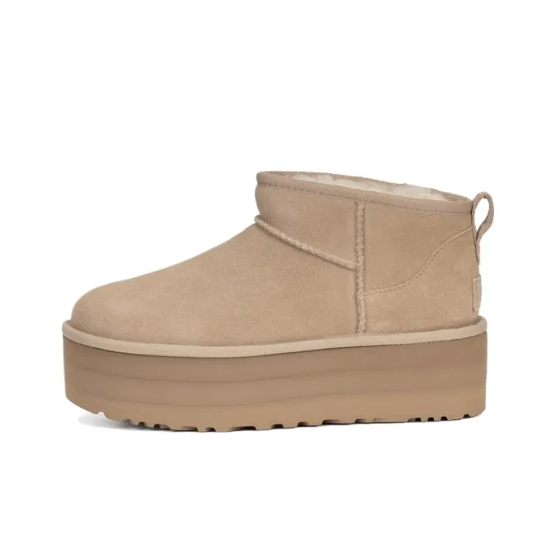 UGG Warm And Wear Resistant Short Snow Boots Women's Sand-0