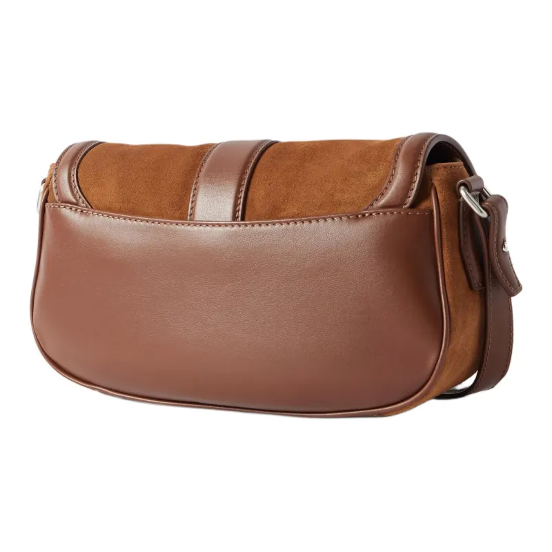 Alexander McQueen Cow Leather Saddle Bag, Shoulder Bag Women's Brown-1