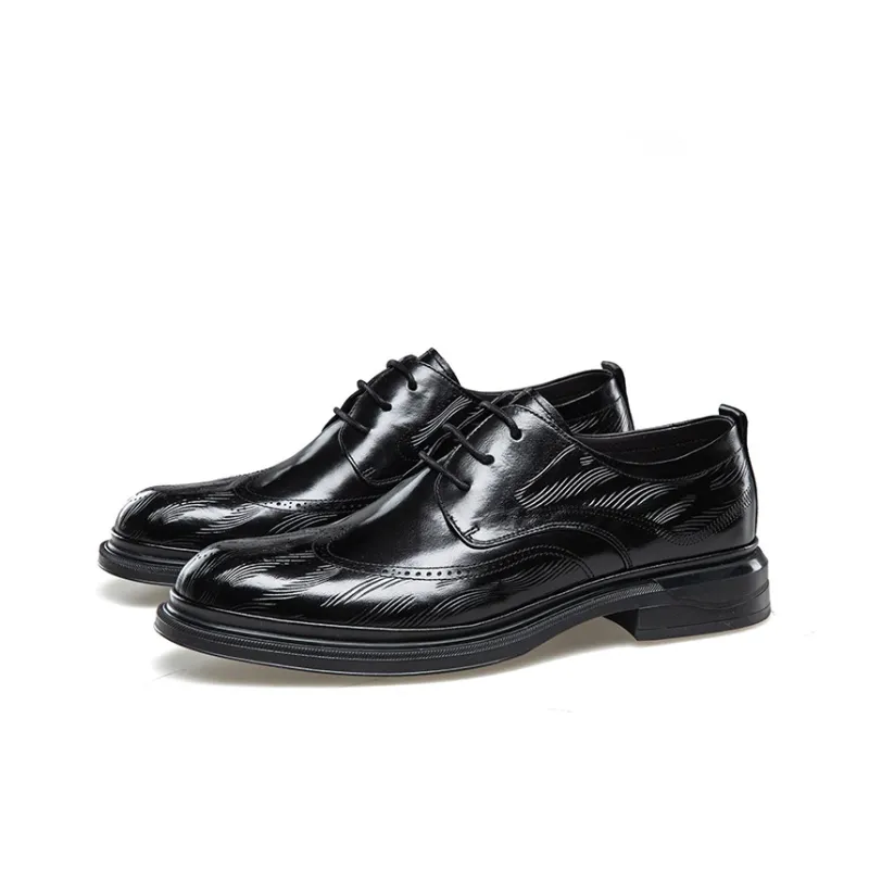 KANGNAI Dress Shoes Men Low Top-2
