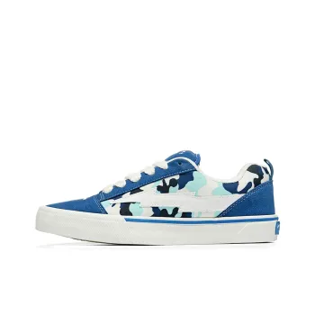 SITULANG Lightning Abrasion Resistant Slip Resistant Low Top Preppy Style Canvas Shoes Unisex Camouflage Blue