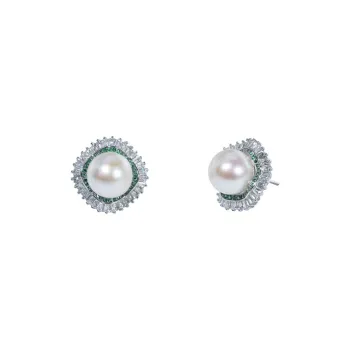 Ancient Jewelry Pearl Stud Earrings Women's